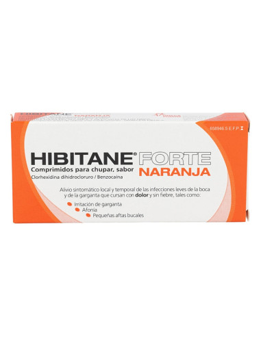 HIBITANE 5/5 MG 20 COMPRIMIDOS PARA CHUPAR NARAN- Farmacia Campoamor