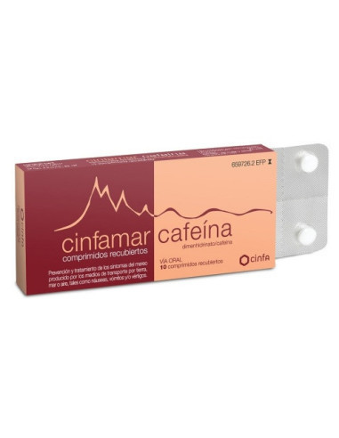CINFAMAR CAFEINA 50/50 MG 10 COMPRIMIDOS- Farmacia Campoamor