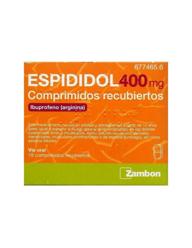 ESPIDIDOL 400 MG 18 COMPS RECUBIERTOS