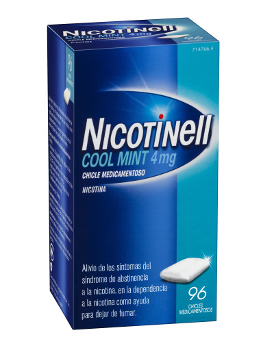 NICOTINELL COOL MINT 4 MG 96 CHICLES MEDICAMENTO- Farmacia Campoamor