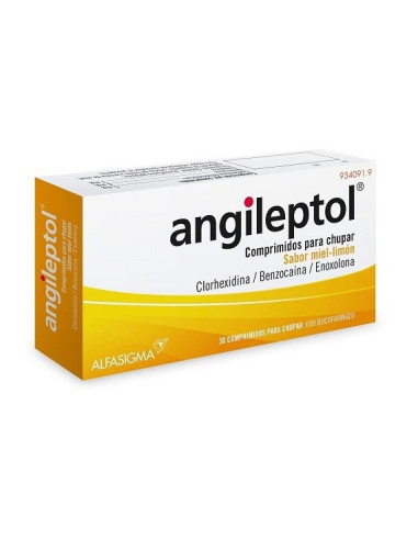 ANGILEPTOL 30 COMPRIMIDOS PARA CHUPAR MIEL-LIMON- Farmacia Campoamor
