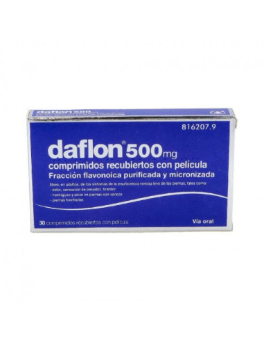 DAFLON 500 500 MG 30 COMPS RECUBIERTOS