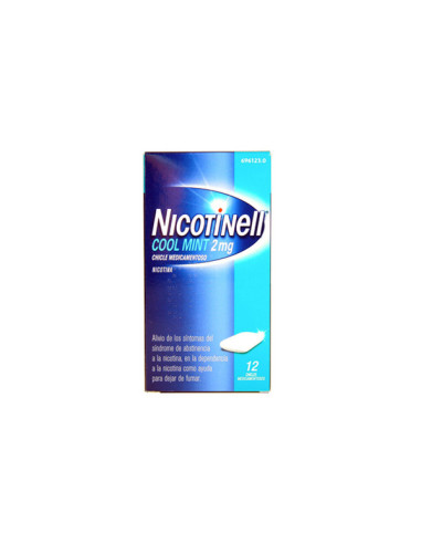 NICOTINELL COOL MINT 2 MG 12 CHICLES
