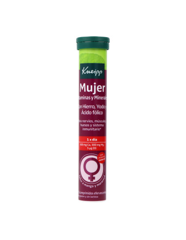 Kneipp Mujer Vitaminas Y Minerales 15 Comp Efervescentes Sabor Mango Y Maracuya