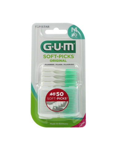GUM SOFT PICKS WITH FLUORIDE 50 BRUSHES
