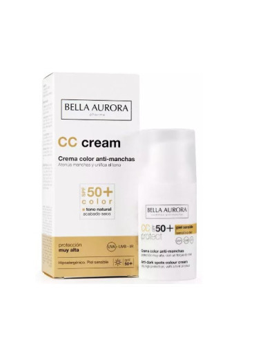 Bella Aurora Anti-stain Color Cream Spf 50+ Sensitive Skin 30 ml