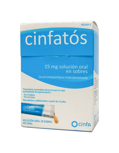 CINFATOS 15 MG SOLUCION ORAL 18 SOBRES- Farmacia Campoamor