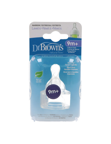 DR BROWN'S OPTIONS SILICONE TEATS +9 MONTHS 2 UNITS
