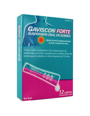 GAVISCON FORTE 12 SOBRES 10 ML SUSPENSION ORAL