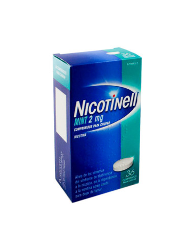 NICOTINELL MINT 2 MG 36 COMPRIMIDOS PARA CHUPAR- Farmacia Campoamor