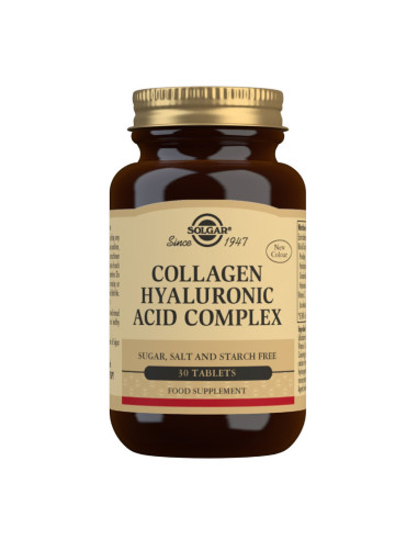 HYALURONIC ACIDO COMPLEX WITH COLLAGEN 30 TABLETS SOLGAR