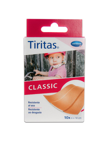 TIRITAS CLASSIC PLASTERS 6X10 CM 10 UNITS HARTMANN