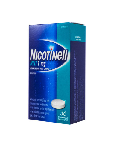 NICOTINELL MINT 1 MG 36 COMPRIMIDOS PARA CHUPAR- Farmacia Campoamor