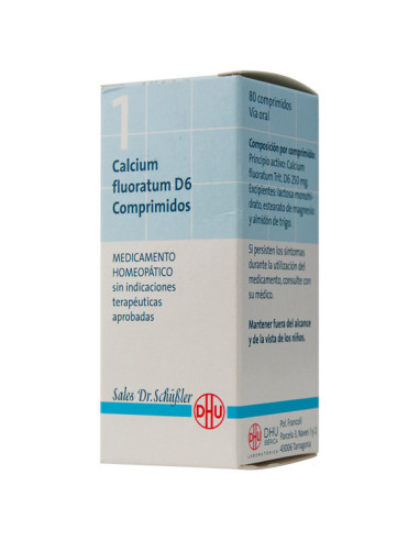 SAL 1 CALCIUM FLUORATUM D6 DHU 80 COMPS- Farmacia Campoamor