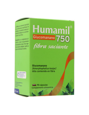 HUMAMIL GLUCOMANANO 750 90 CAPSULES
