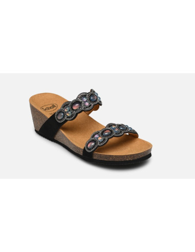 Scholl Women's Ortigia Sandal Black Color Size 38