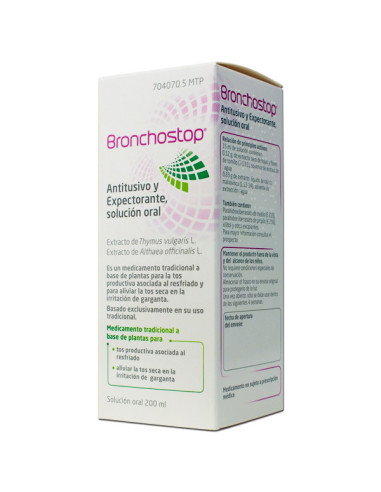 BRONCHOSTOP ANTITUSIVO Y EXPECTORANTE SOLUCION O- Farmacia Campoamor