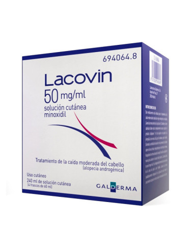 LACOVIN 50 MG/ML SOLUCION CUTANEA 4 FRASCOS 60 M- Farmacia Campoamor