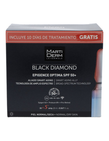 MARTIDERM BLACK DIAMOND EPIGENCE OPTIMA SPF50+ 30 + 5 AMPOLAS PROMO