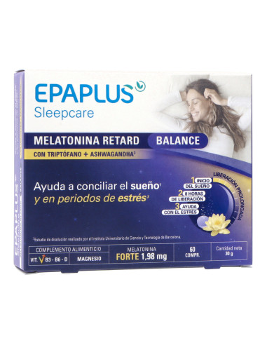 EPAPLUS SLEEPCARE MELATONINA RETARD BALANCE 60 COMPRIMIDOS