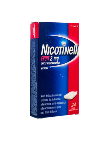 NICOTINELL FRUIT 2 MG 24 CHICLES MEDICAMENTOSOS- Farmacia Campoamor
