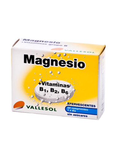 VALLESOL MAGNÉSIO VITAMINAS B1. B2. B6 24 COMPRIMIDOS