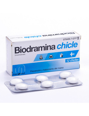 BIODRAMINA 20 MG 12 CHICLES- Farmacia Campoamor
