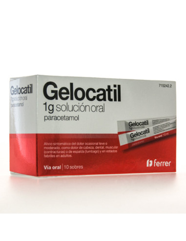 GELOCATIL 1 G SOLUCION ORAL 10 SOBRES- Farmacia Campoamor
