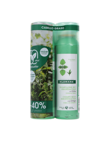 KLORANE DRY SHAMPOO WITH NETTLE EXTRACT 2X150 ML PROMO