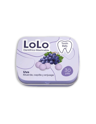 LOLO TOOTH BALLS GRAPE FLAVOUR 30 UNITS
