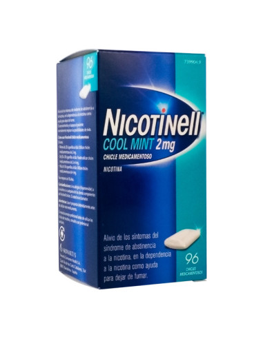 NICOTINELL COOL MINT 2 MG 96 CHICLES MEDICAMENTO- Farmacia Campoamor