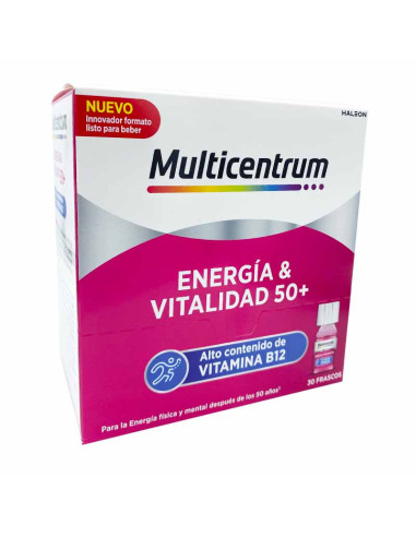 Multicentrum Energia & Vitalidad 50+ 30 Frascos 7 ml Sabor Frambuesa