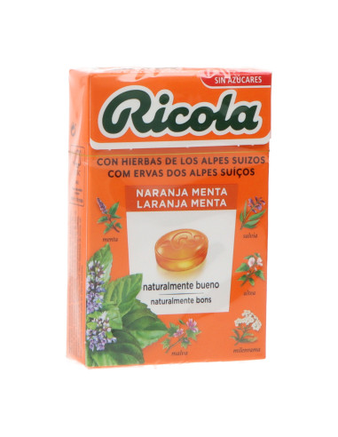 RICOLA DOCES SEM AÇÚCAR LARANJA 50 G