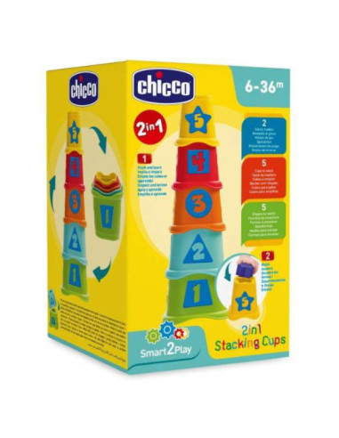 CHICCO 2IN1 STACKING CUPS 6-36M