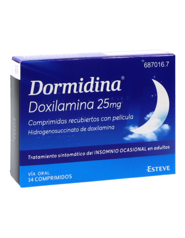 DORMIDINA 25 MG 14 COMPRIMIDOS- Farmacia Campoamor