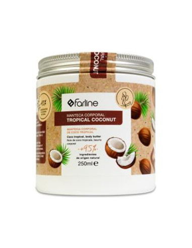 Farline Manteca Corporal Tropical Coconut 250 ml