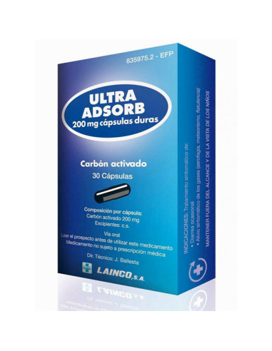 ULTRA ADSORB 200 MG 30 CAPSULAS- Farmacia Campoamor