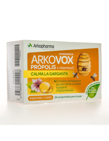 Arkovox Propolis + Vitamina C Sabor Miel Y Limon 24 Comps