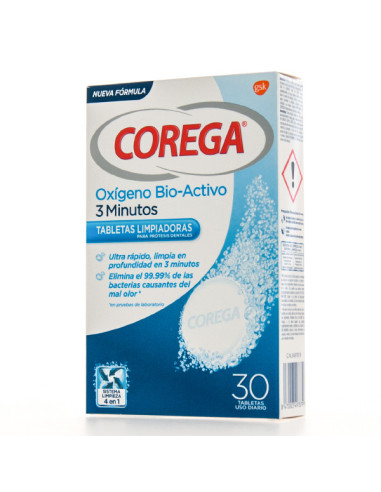 COREGA BIO-ACTIVE OXYGEN 30 TABLETS