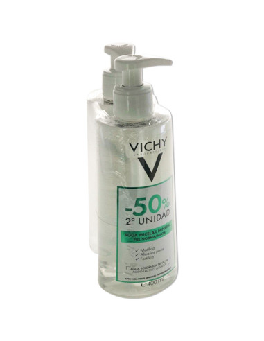 VICHY MINERAL MICELLAR WATER NORMAL TO COMBINATION SKIN 2X400 ML PROMO