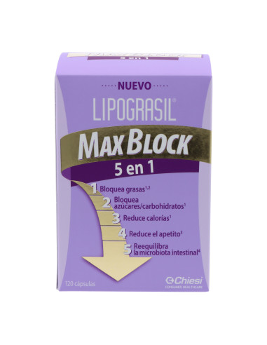 LIPOGRASIL MAXBLOCK 5 EM 1 120 CÁPSULAS
