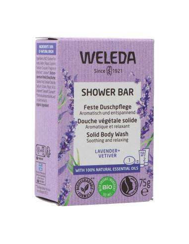 WELEDA SHOWER BAR LAVANDER + VETIVER SOLID SOAP 75 G
