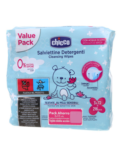 CHICCO WIPES 3 X 72 UNITS PROMO