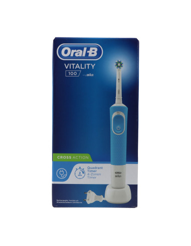 ORAL B ELECTRONIC TOOTHBRUSH VITALITY CROSS ACTION BLUE