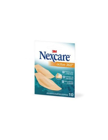 3M NEXCARE ACTIVE 360 ASSORTED PLASTERS 10 UNITS