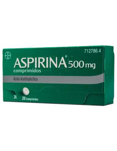 ASPIRINA 500 MG 20 COMPRIMIDOS- Farmacia Campoamor