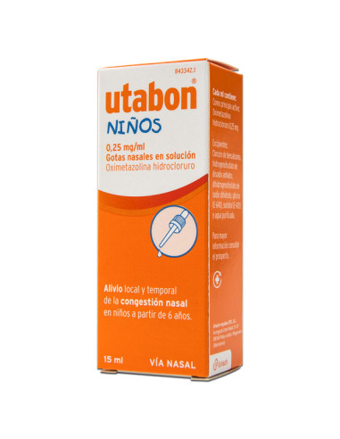 UTABON NIÑOS 025 MG/ML GOTAS NASALES 15 ML- Farmacia Campoamor