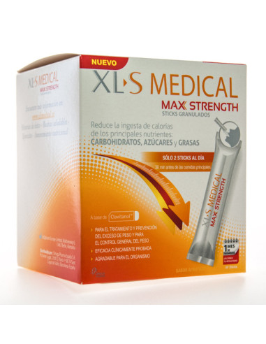 XLS MEDICAL MAX STRENGTH 60 STICKS DE 2G