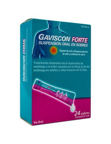 GAVISCON FORTE SUSPENSION ORAL 24 SOBRES- Farmacia Campoamor