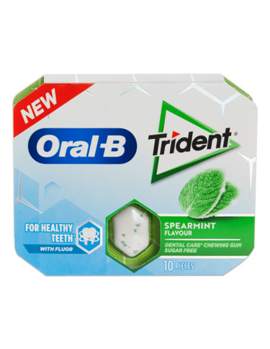 ORAL B TRIDENT CHICLES SPEARMINT 10 UDS